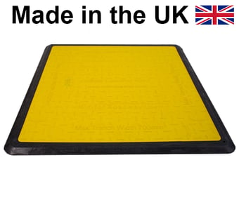 picture of LowPro® Trench Cover with Flexi-Edge - 112.5cm x 112.5cm - Black / Yellow - [OX-0825]