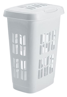 picture of Whitefurze Rectangular Laundry Bin - White - [WHF-H33694]