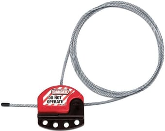 picture of Masterlock - S806 -  Integrated 6 Inch Safety Hasp Cable Lockout - [MA-S806]