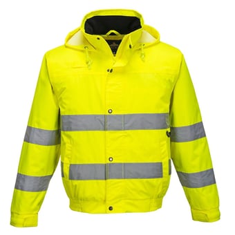 picture of Portwest - Yellow Hi-Vis Lite Bomber Jacket - PW-S161YER
