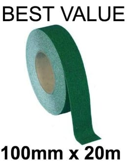 picture of Green Anti-Slip Self Adhesive Tape - 100mm x 20m Roll - Amazing Value - [PV-AST100G] - (DISC-R)