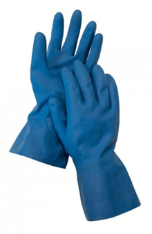 Picture of Metal Detectable Natural Blue Rubber Gloves - Pack of 12 Pairs - DT-467-S881-X64