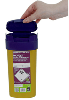 picture of SHARPSGUARD Eco Cyto 0.6 Litre Sharps Bin - NHS Code FSL367 - [DH-DD609]