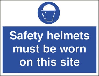 Picture of Safety Helmets Site Sign - 600 X 450Hmm - Fluted Correx 4mm - [AS-CX27-FC]