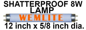 picture of Wemlite - 8 Watts Lamp For Fly Killers - BL368 - Shatter Resistant - [BP-LS08WS-W]