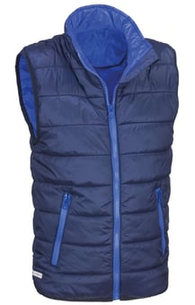 picture of Result Core Child's Padded Bodywarmer - Navy/Royal Blue - BT-R234JY-NR
