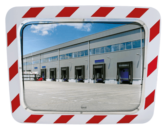 Picture of STAINLESS STEEL TRAFFIC MIRROR - 800 X 600mm - To View 2 Directions - 7 Year Guarantee - [VL-856-SS]