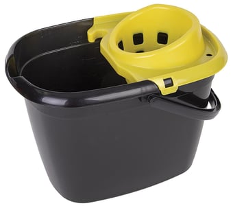 Picture of Robert Scott 14L Recycled Plastic Mop Bucket Black/Yellow - [CP-SI19776]