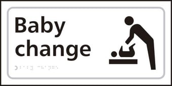 picture of Spectrum Baby Change - With Symbol – Taktyle 300 x 150mm - SCXO-CI-TK2207BKWH