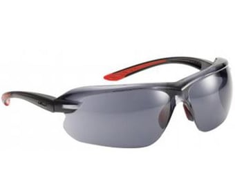 Picture of Bolle IRI-S Black/Red Smoke PC Safety Spectacles B-Flex Nose Anti-scratch And Anti-fog PLATINUM Coating - [BO-IRIPSF]