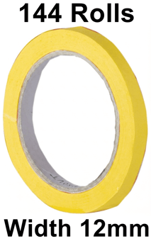 picture of Slingsby Vinyl Tape 12mm - Yellow - Bulk Pack - 144 Rolls - [SLB-330014] - (LP)