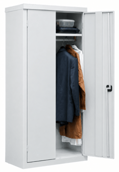 Picture of QMP Clothing Cupboard - 1 Shelf - Light Grey Doors - 1800H x 900W x 460D mm - [QM-CC189046ZLXX]