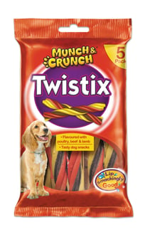 picture of Munch & Crunch Tri Colour Twistix Dog Snack 5 Pack - [ON5-MC0082]