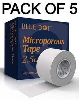 picture of Multipurpose Microporous Tape - 2.5cm x 5m - Pack of 5 - Boxed - [CM-30BMT025X5] - (AMZPK)