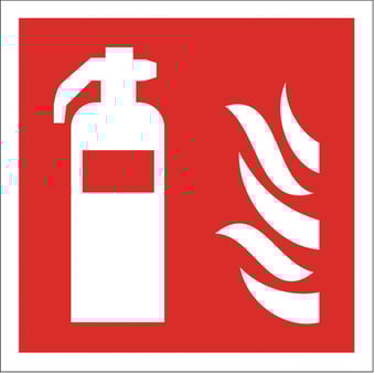 Picture of Fire Extinguisher Sign - 200 X 200Hmm - Rigid Plastic - [AS-FI21-RP]