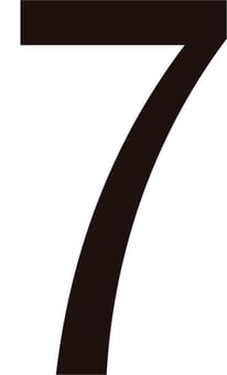 Picture of Spectrum 50mm Black Vinyl - Character ‘7’ - Pack of 10 - SCXO-CI-SVB017L