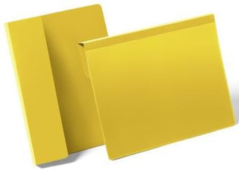 picture of Durable - Pallet Hanging Pocket A4 Landscape 297 x 210mm - Yellow - Pack 50 - [DL-172304]