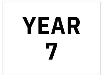 Picture of Year 7 Door Wall Plaque Area Guide Sign Sticker/Sav - IH-YEAR07-SAV - (LP)