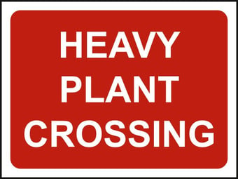 picture of Spectrum 1050 x 750mm Temporary Sign & Frame – Heavy Plant Crossing – [SCXO-CI-13176]
