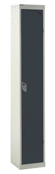 picture of QMP Standard Locker - 1 Compartment - Dark Grey Doors - 1800H x 300W x 300D mm - [QM-LS1830301KXX]