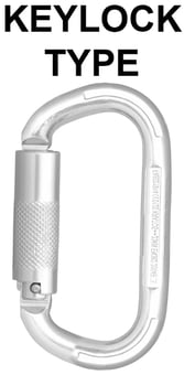 picture of Kratos Aluminium Quarter Turn-locking Karabiner - 14mm Gate Opening Keylock Type - [KR-FA5021914B]