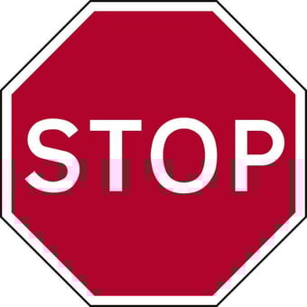 Picture of Spectrum 600mm Oct. Dibond ‘STOP’ Road Sign - Without Channel - [SCXO-CI-13054-1]