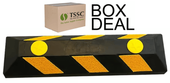 picture of Way4Now - Durable Plastic Rubber Heavy Duty Parking Car Tyre Wheel Stop - Box Deal of 10 - [IH-SHU-D-WS550-1] - (HP)