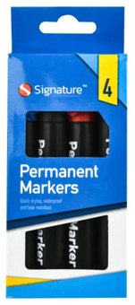 picture of Signature Permanent Markers - 4 Pack - [OTL-321482]