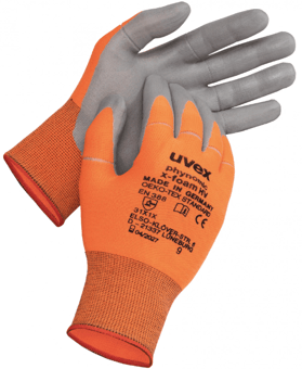 picture of Uvex Phynomic X-Foam HV Safety Gloves - Grey/Orange - Pair - TU-60054