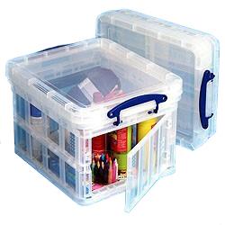 picture of Plastic Clear 35 Litre Really Useful Box - Including Lid - UB-FBX35RUB
