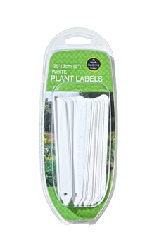 picture of Garland 13cm White Plant Labels - Pack of 25 - [GRL-W0856]