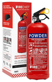 picture of Firechief 2kg Powder Extinguisher Retail Pack - [HS-100-1596] (DISC-X)
