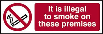 picture of Spectrum It Is Illegal To Smoke On These Premises – SAV 300 x 100mm - SCXO-CI-11887