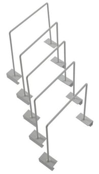 picture of QMP Upper Shelf Dividers - Pack of 5 - Light Grey - [QM-BGSHDVHOXXXX]