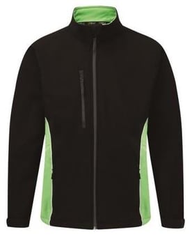 picture of Silverstone Black/Lime Softshell Jacket - 320gm - ON-4280-50-BLK/LIME
