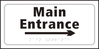 picture of Main entrance arrow right – Taktyle (300 x 150mm) – SCXO-CI-TK0352BKWH