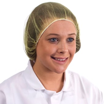 picture of Supertouch Disposable Mesh Hairnet Yellow - Pack of 100 - [ST-19340]