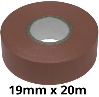 picture of Brown PVC Insulating Tape - 19mm x 20 meters - Sold Per Roll - [EM-BROWN]
