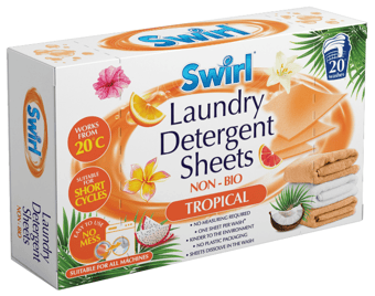 picture of Swirl Laundry Detergent Sheets Non-Bio Tropical 20Pk - [ON5-SW1038]