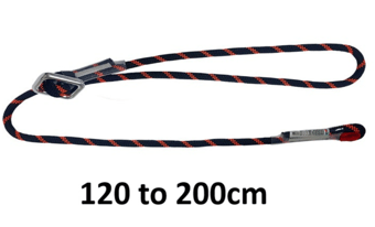 picture of Climax - Work Positioning Lanyard 120cm to 200cm With Ring Type Length Adjuster And Two Karabiners - [CL-30/K-120-200]