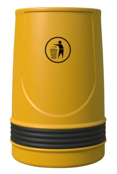 picture of Melba Swintex Falcon Litter Bin 90L - Yellow - [MLB-2FALCON-YEL]