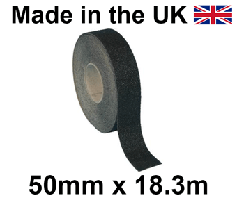 picture of Black X-Coarse Heavy Duty Anti-Slip Self Adhesive Tape - 50mm x 18.3m Roll - [HE-H3402N-HGXC-(50)]