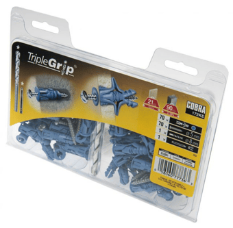 Picture of Cobra Blue Triple Grip 5mm - 70 Pack - [MX-172KE]