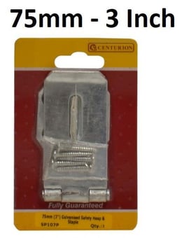 picture of BZP Safety Hasp & Staple - 75mm (3") - Single - [CI-SP107P]