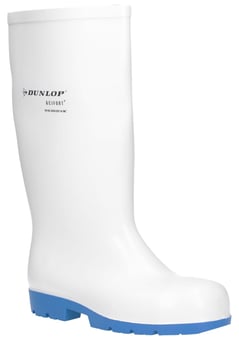picture of Dunlop Acifort Classic+ Waterproof Pull On White Wellington Boots S4 SRC - FS-24847-41106 - (LP)