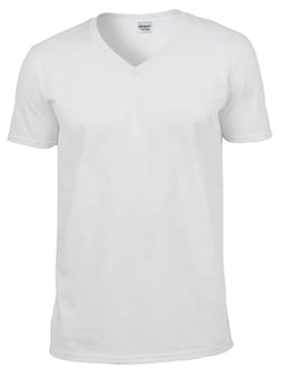 picture of Gildan Softstyle Adult V-Neck T-Shirt White - BT-64V00-WHT