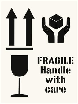 picture of Fragile Handle with Care Stencil (600 x 800mm) – SCXO-CI-9562G