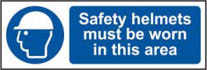 Picture of Spectrum Safety helmets must be worn in this area - SAV 600 x 200mm - SCXO-CI-11410