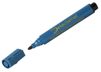 Picture of Detectable Whiteboard Marker Pen - Black Bullet Tip - Single - [DT-145-A06-P02-A07]