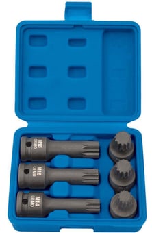 Picture of Draper Impact Spline Bit Set - 1/2" Sq. Dr. - 6 Piece - [DO-28881]